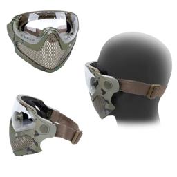 Tactical Full Face Mask para Paintball, Malha de Aço Protetora, Vestindo Máscaras, Caça Engrenagem, Cabeça de Proteção, Airsoft, CS Tiro, Caça - Image 4