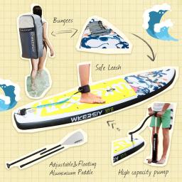 Prancha de remo inflável sup impressão placa de remo vertical com conjunto completo de acessórios de prancha de surf inflável prancha de remo - Image 4