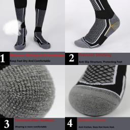 1 par de meias de esqui quentes de inverno espessamento meias de caminhada para mulheres homens anti-frio esqui esporte ao ar livre meias acessórios de neve - Image 5