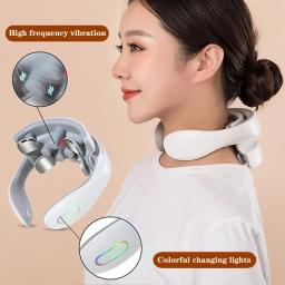 Instrumento Portátil Inteligente De Massagem De Pescoço, Ombro, Vértebra Cervical, Vibrador De Cuidados De Saúde, Compressa De Aquecimento - Image 5