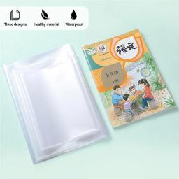 Capa impermeável para Notebook, Estudante Capa de Livro Reutilizável, Manga Transparente, Seguro, Fácil de Instalar, 5Pcs por Conjunto - Image 1