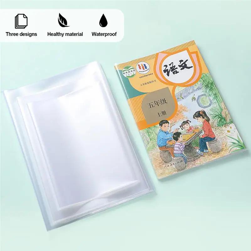 Capa impermeável para Notebook, Estudante Capa de Livro Reutilizável, Manga Transparente, Seguro, Fácil de Instalar, 5Pcs por Conjunto - Image 1