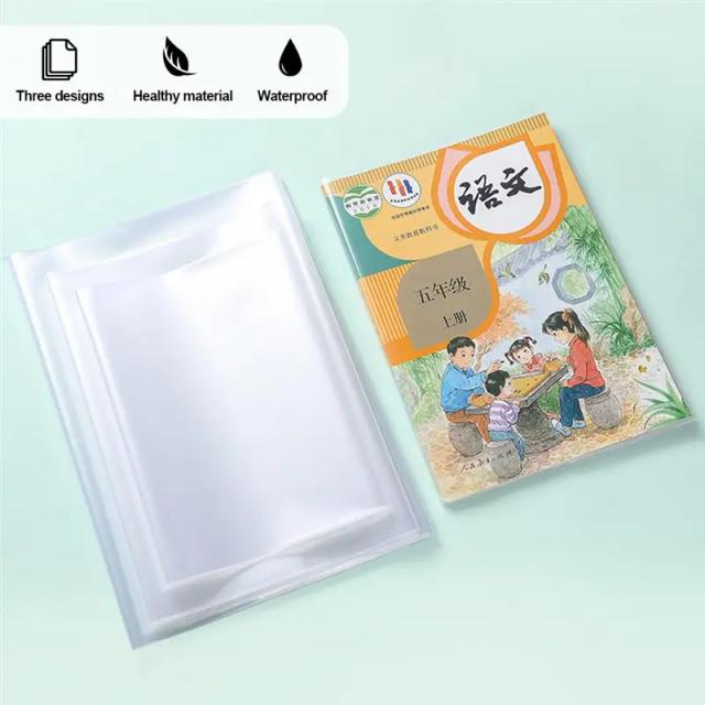 Capa Impermeável Reutilizável para Notebook com Manga Transparente - Conjunto com 5 Peças para Estudantes, Fácil de Instalar e Segura