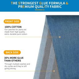 Ferro em remendos para jeans, reparo de costura, denim patch para dentro e fora, 4.2 "× 59.1", 10.5cm × 150cm - Image 3
