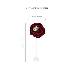 Alfinetes de lapela de casamento para homens e mulheres, broche floral, broches de pérolas, rosa feito à mão, moda coreana, 4 cores, cavalheiros - Image 5