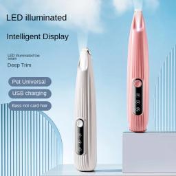 Electric Hair Clippers com Tesoura para Animais de Estimação, Cão e Gato, Orelha, Olhos, Pata, Cortador de Cabelo, Aparador, Carregamento USB, Grooming Suprimentos - Image 1