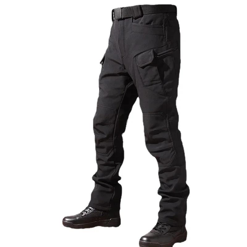 Conjunto tático multi bolso ao ar livre para homens, jaqueta macia impermeável, jaqueta à prova de vento, calças de lã resistentes ao desgaste, conjuntos de caminhada e caça - Image 1