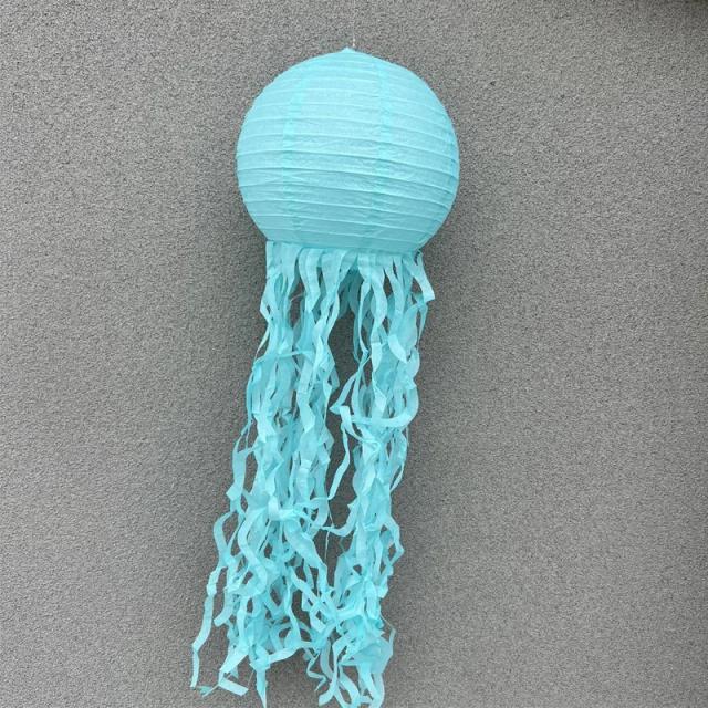 Lanternas de Papel Medusa para Crianças - Artesanais, Decoração Marinha para Festas de Aniversário e DIY, 20cm e 25cm