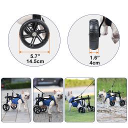 Ajudas de Mobilidade Ajustável para Animais de Estimação com Deficiência, Big Wheel Dog Wheelchair para Pernas Traseiras, Perna e Suporte para Quadril, Adaptável - Image 2