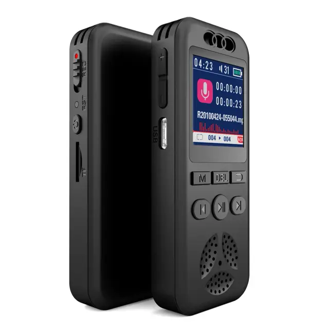 Gravador de Voz Digital Portátil com Redução de Ruído HD e Leitor de Áudio WAV para Negócios e Música com Um Clique