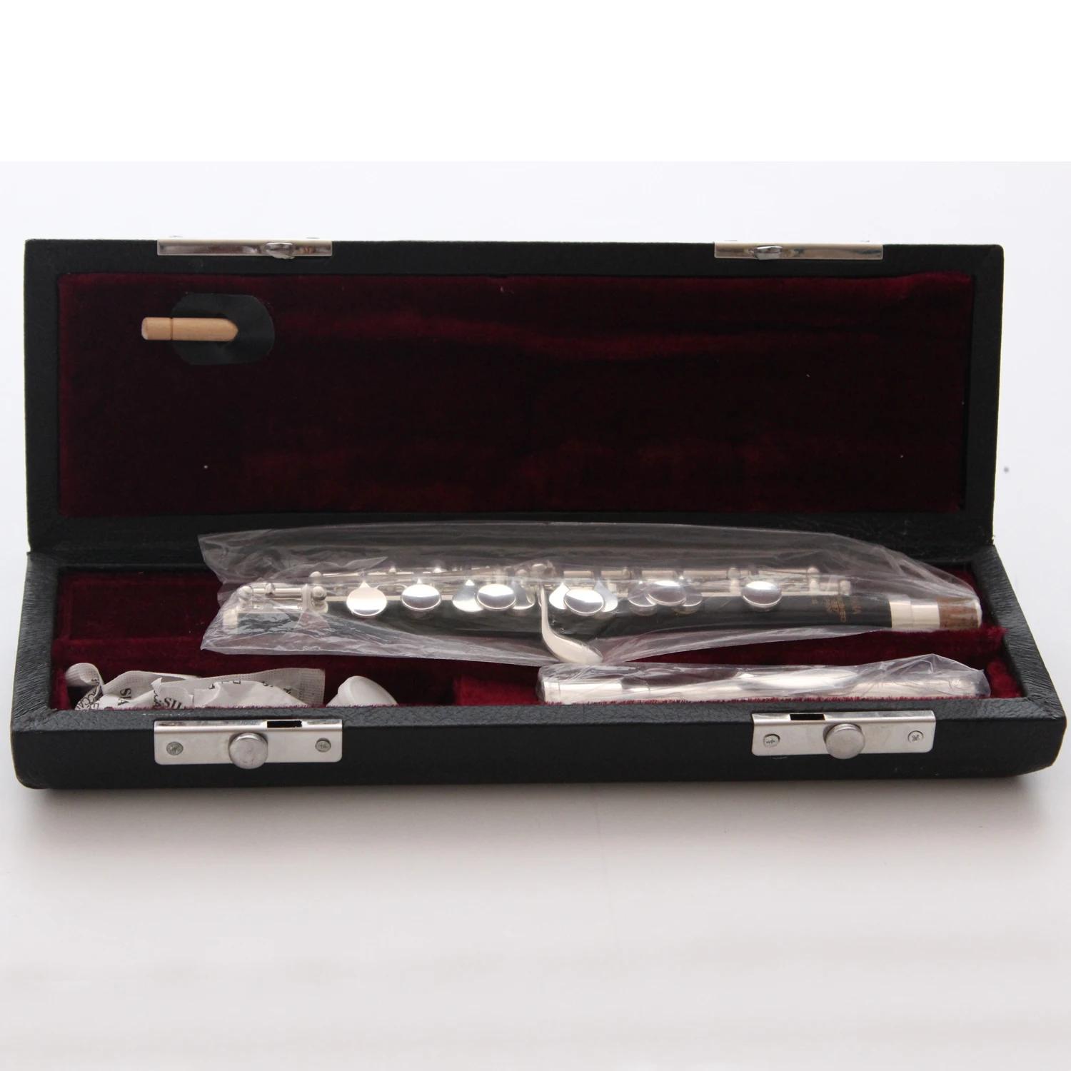 De xin estudantes piccolo 32 baquelite banhado a prata, teclas de articulação com mecanismo e instrumento baquelite piccolos flauta c - Image 1