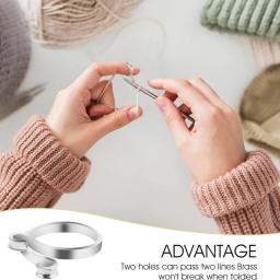 Ajustável Knitting Crochet Loop Ring, Guia de fios, Dedo Faster Holder, dedal Crocheteiras, Thread Ring, Ferramentas de costura, 2pcs - Image 4