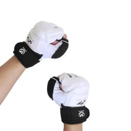 Luvas De Boxe De Couro PU Kick, Luvas MMA, Treinamento Muay Thai, Equipamento Boxer Fight, Meia Mitts, Equipamento De Boxe Preto, Alta Qualidade - Image 6