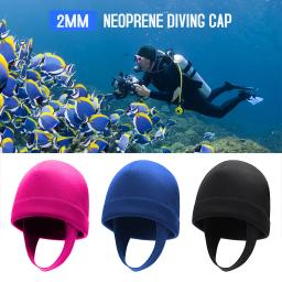 Natação 2mm neoprene snorkeling boné proteção uv quente capa de mergulho wetsuit gorro para snorkeling surf caiaque - Image 1