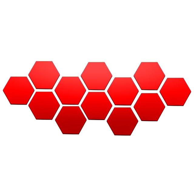 Adesivos de Parede Espelho Hexagonal 3D Estilo Nórdico para Decoração Removível da Sala de Estar e Bricolagem em Acrílico