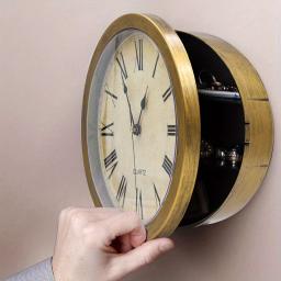 Relógio de Parede com Cofre, Personalizado, Retro, Multifuncional, Criativo, Decoração de Casa, Sala de Estar, Joalheria, 1Pc - Image 1