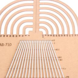 QJH-Círculo Quadrado Corte Régua Ajuste, Assistida Couro Corte, Marcação, Canto, Comprimento Ferramenta de Medição, Modelo DIY - Image 6