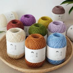 Fio de linho fino para DIY, fio de linho, fios de renda, xales tecer, travesseiros, bolsas, bonecas, roupas, cobertores de tricô, n ° 5, 50g por bola - Image 6