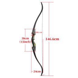 Arco e flecha Recurve Bow, Outdoor Acessórios Caça Tiro, Split Bow, Takedown laminação, mão direita, 15 "Riser, 25-60LBS, 1Pc - Image 2