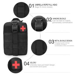 Kit de primeiros socorros de sobrevivência Container, impermeável Tactical cintura Pack, Viagem, Oxford, Escalada ao ar livre, Camping Equipment, Safe Bag - Image 4