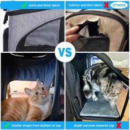 Expansível Pet Carrier Mochila para Cães e Gatos, Malha Respirável, Saco Dobrável, Sob 18 lb - Image 6