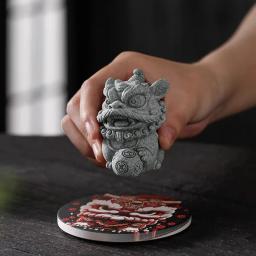 Molde de Silicone 3D para Enfeites Concretos, Pedra Chinesa, Forma Leão, Design Cimento, Aromaterapia Gesso, DIY, Handmade Gift, Formulários - Image 2