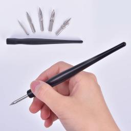 Anime caneta ponta definida para caligrafia, desenho Kit ferramenta, 5 Nib, 1 titulares - Image 1