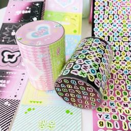 Fita Decorativa Washi Scrapbooking, Fitas Adesivas para Artes, Artesanato DIY, Álbum, Diário, Planejador Adesivos, Moldura Carta, 1Pc - Image 2