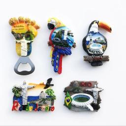 Brasil rio cenário 3d geladeira ímãs turismo lembrança geladeira magnética adesivo coleção artesanato presente - Image 1