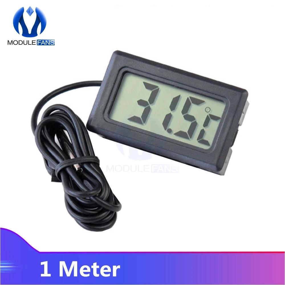 Mini termômetro digital com tela lcd, sonda de exibição lcd para termômetro, termômetro e congelador de geladeira, kit para aquário de geladeira, 1m/3m/5m - Image 1