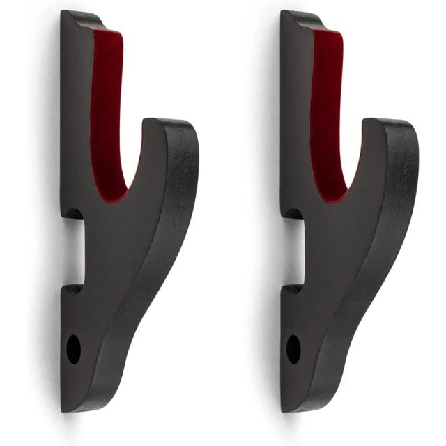 Suporte Acolchoado de Parede para Espadas Katana - Conjunto de 2 Ganchos Ajustáveis para Exibição de Samurai