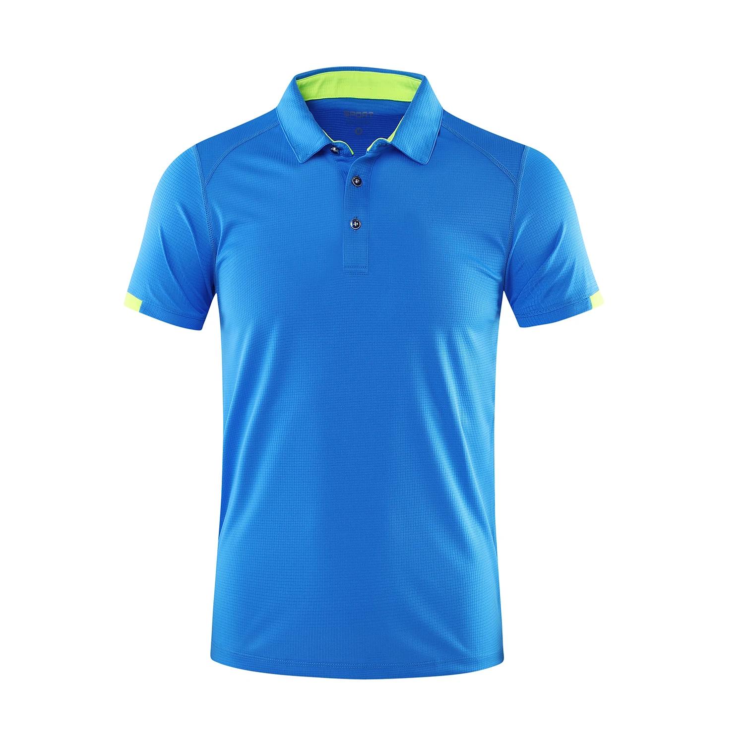 Polo de secagem rápida, camisa de golfe, grupo de empresa, esportes de lapela fitness, top grande, 8 cores, verão - Image 1