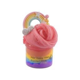 Kit de lama de lodo arco-íris para crianças, lama de algodão, mil seda, playdough colorido fofo, brinquedos DIY infantis, 70ml, 300ml, novo - Image 5