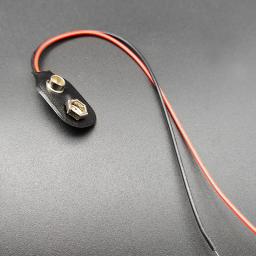 5 pçs acústico guitarra elétrica baixo captador ativo 9v guitarra captador bateria clipe conector i tipo preto com cabo preto 15cm - Image 5