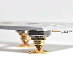 Golden Speaker Spikes com pregos, CD Amplificador De Áudio, Turntable, Suporte De Isolamento, Caixa De Altifalante, Pregos Cone, 4 conjuntos - Image 1