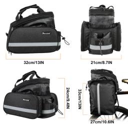 West biking saco tronco de bicicleta à prova dmtb água mtb mountain bike assento traseiro carga transportadora viagem bagagem pannier ciclismo sacos sela acessórios para bicicletas - Image 3