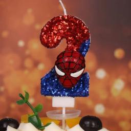Disney-Cartoon Spider Man Velas, Personagens Anime, Velas Digitais, Festa de Aniversário, Decoração Atmosfera, Acessórios Bolo Bonito - Image 3