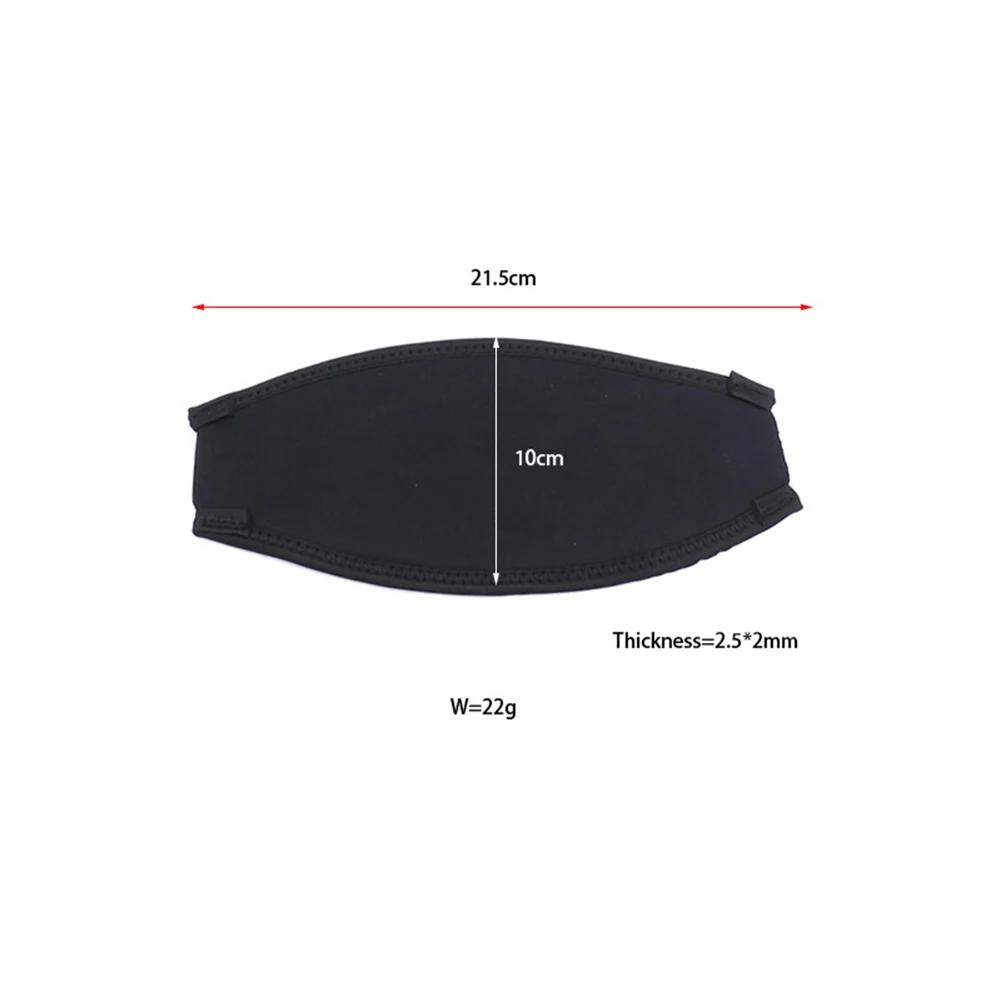 Máscara de Mergulho com Cobertura de Alça, Esportes Aquáticos, Material Liso, Artigos Esportivos Pretos, Alta Qualidade, 1Pc - Image 1