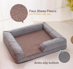 Cama ortopédica para cães pequenos e médios, confortável sofá de espuma de caixa de ovo, capa removível lavável, forro impermeável, cama para animais - Image 4