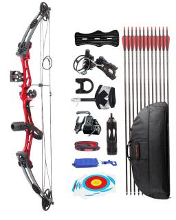 Arco e flecha conjunto junxing composto arco liga de tiro com arco 35-55lbs polia ajustável arco composto caça caça alvo pesca caça - Image 1
