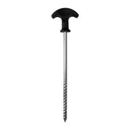 Portable T-Shaped Camping Tent Stake Pegs, aço carbono, parafuso, estacas de barraca para quintal - Image 1