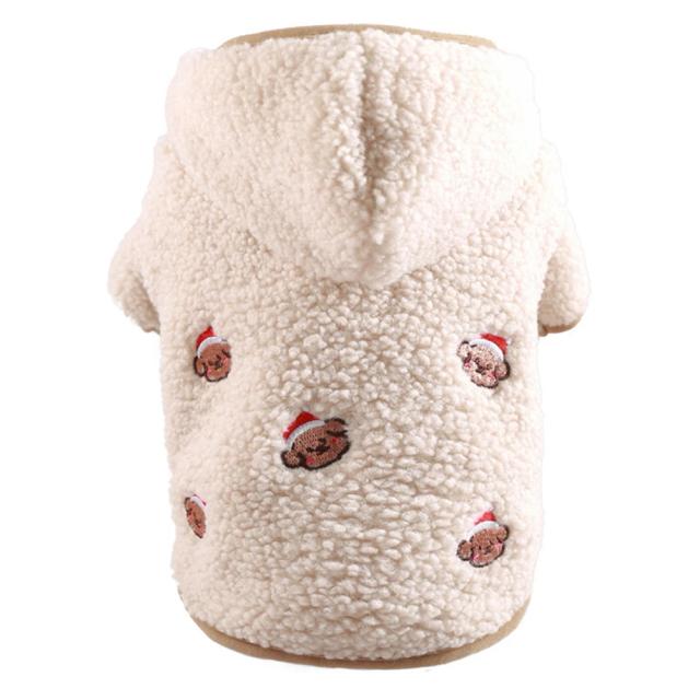 Casaco de Lã com Capuz para Cães e Gatos - Roupas Quentes para Chihuahua, Yorkie e Pugs no Inverno