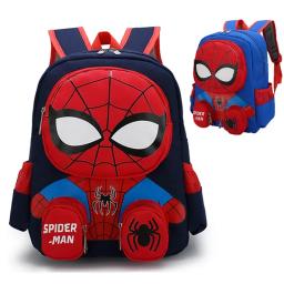 Spiderman kawaii mochilas super heróis estudante saco de escola dos desenhos animados 3d estéreo mochila do jardim de infância das crianças saco de viagem presente - Image 1