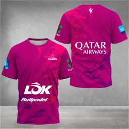 Camiseta de tênis de secagem rápida masculina, roupas soltas de padel ao ar livre de badminton correndo, blusa esportiva de manga curta, moda verão, nova - Image 6