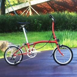 Kafeidi retro dobrável bicicleta cromo-molibdênio aço duplo c freio 16-Polegada 9 velocidades ciclo portátil para mulheres homens dobrável quadro bicicleta - Image 2