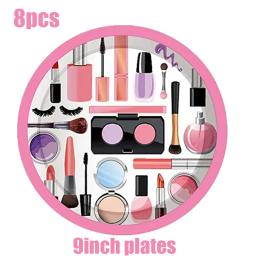 Spa-Make Up Theme Talheres descartáveis, suprimentos para festa, copos, placas, adesivos, balões, perfeito para meninas, decoração de aniversário - Image 3