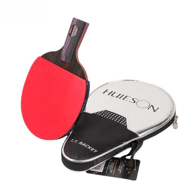 Raquete de Tênis de Mesa Huieson-Nano 9.8 de Carbono com Tecnologia de Madeira e Pó de Carbono, Acompanha Estojo, Best Seller
