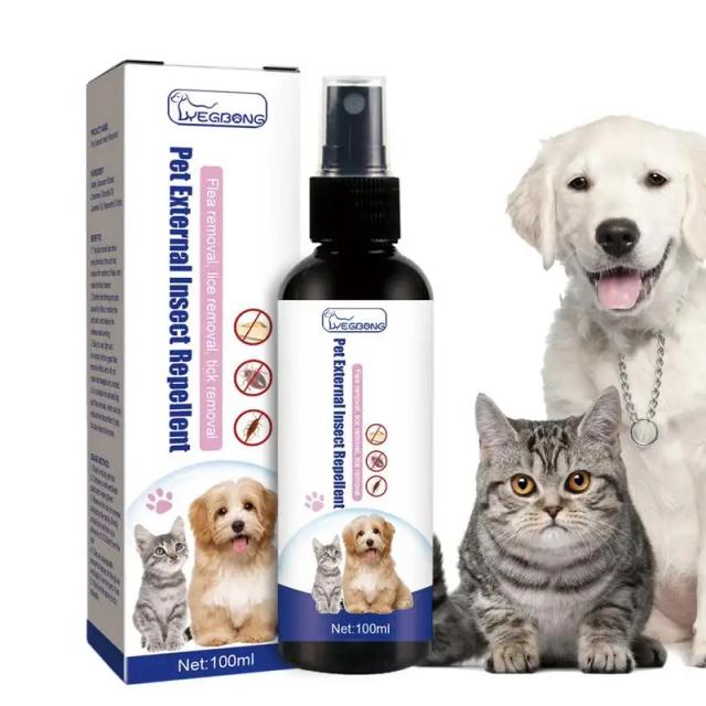 Repelente Seguro para Cães e Gatos: Elimine Pulgas, Carrapatos e Piolhos com Eficácia - 100ml