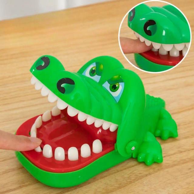 Brinquedo Dente de Crocodilo Mordendo Dedo Brinquedo Engraçado Infantil Adulto Alívio Estresse