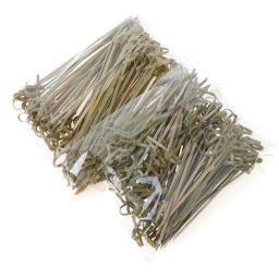 Descartável bambu gravata atada Espetos, torcida termina, cocktail comida, frutas picaretas, garfo varas, buffet, cupcake topper, 100pcs - Image 3